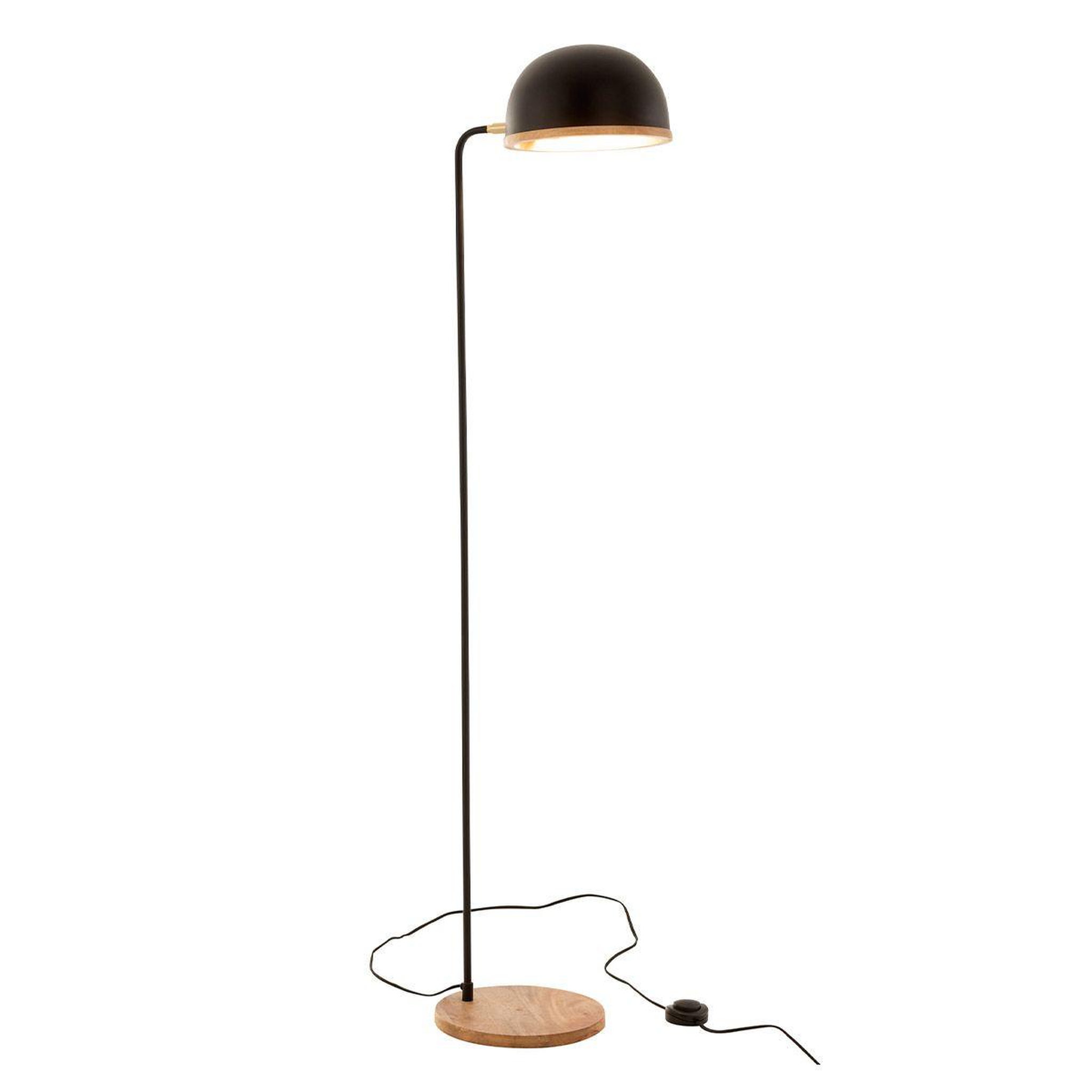 Voir la diapositive 2 : J-LINE Lampadaire design en métal  evy  130cm noir