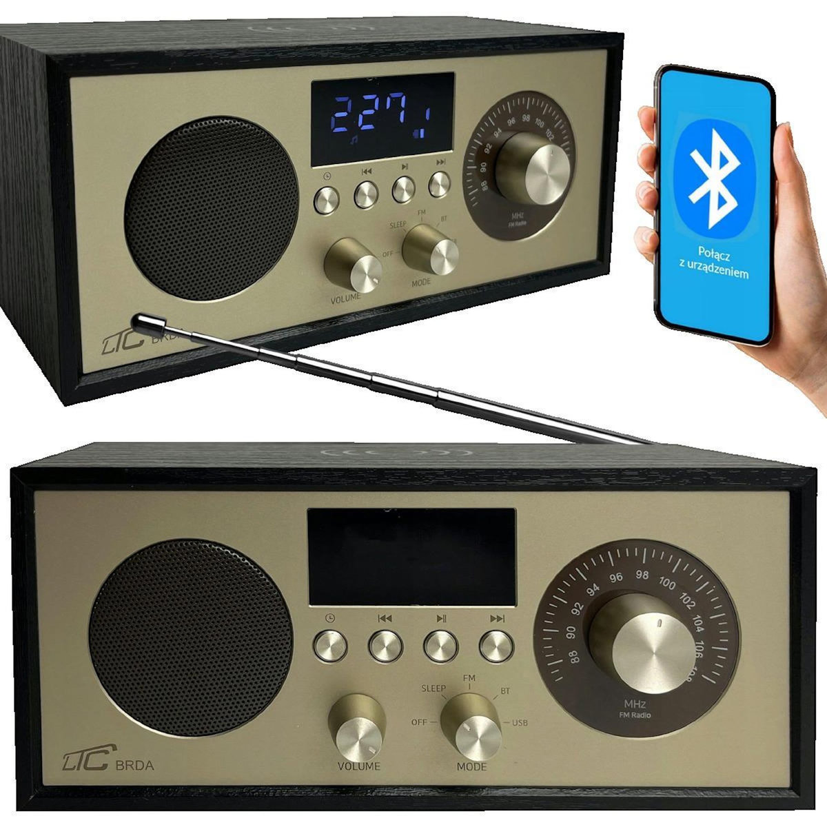 LTC AUDIO Enceinte portable bluetooth ltc Brda noir et or