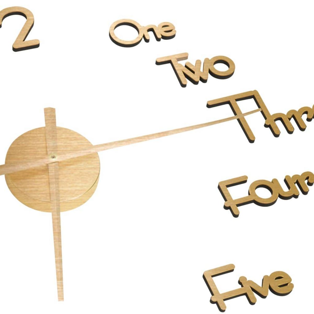 VIDAXL Horloge murale 3D Design moderne Dore 100 cm XXL