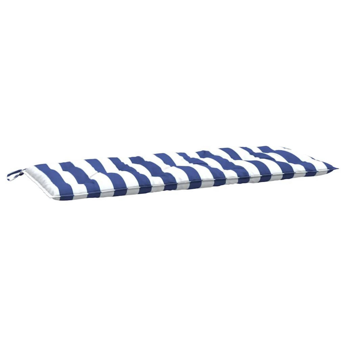 VIDAXL Coussins de banc de jardin lot de 2 rayures bleues et blanches