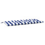Voir la diapositive 5 : VIDAXL Coussins de banc de jardin lot de 2 rayures bleues et blanches