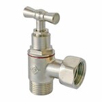 CENTRALE BRICO Robinet d'arrêt WC à clapet en équerre laiton nickelé