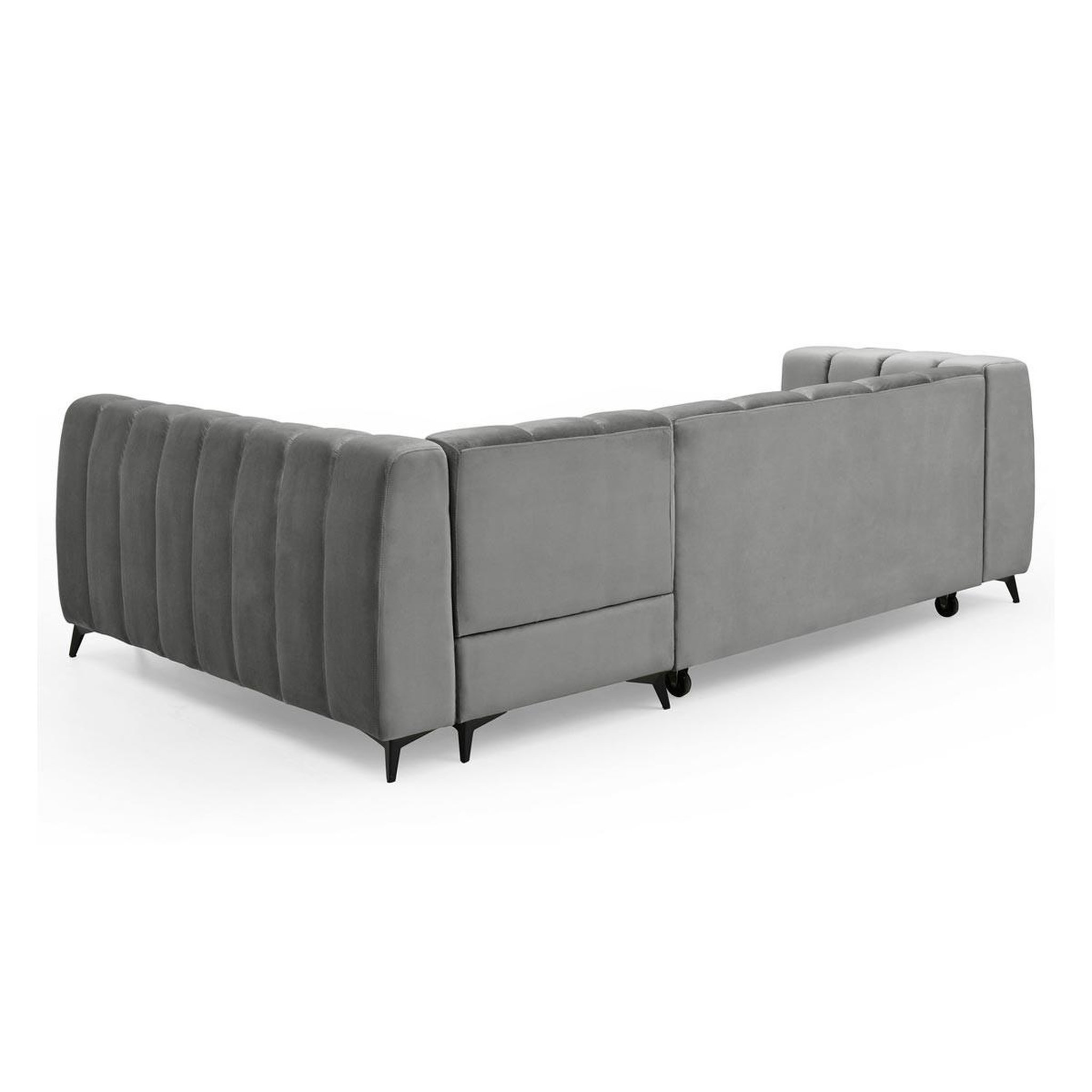 Voir la diapositive 3 : Paris Prix Canapé d'angle convertible 5 places  casey  247cm gris