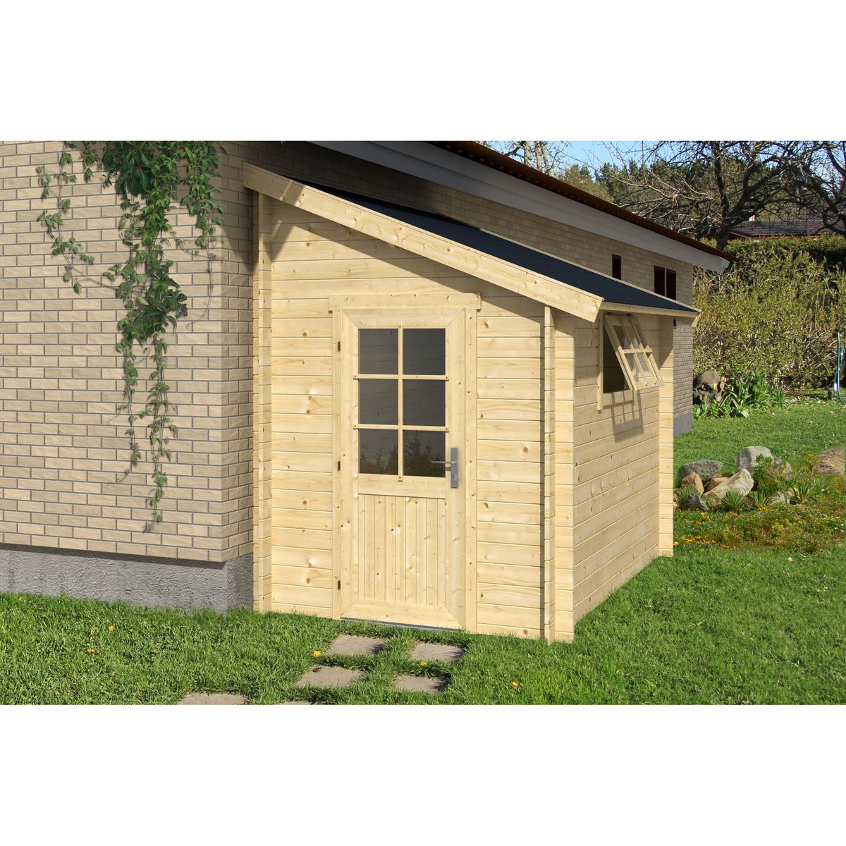 Abri de jardin adossable Belmaire / 4.72m² / 28mm