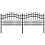 Voir la diapositive 2 : VIDAXL Cloture de jardin avec sommet de lance Noir 115 cm
