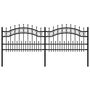 Voir la diapositive 2 : VIDAXL Cloture de jardin avec sommet de lance Noir 115 cm