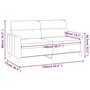 Voir la diapositive 6 : VIDAXL Canape a 2 places Rouge bordeaux 140 cm Tissu