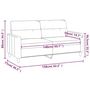 Voir la diapositive 6 : VIDAXL Canape a 2 places Rouge bordeaux 140 cm Tissu