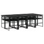 Voir la diapositive 3 : VIDAXL Ensemble a manger de jardin 9 pcs Noir Resine tressee