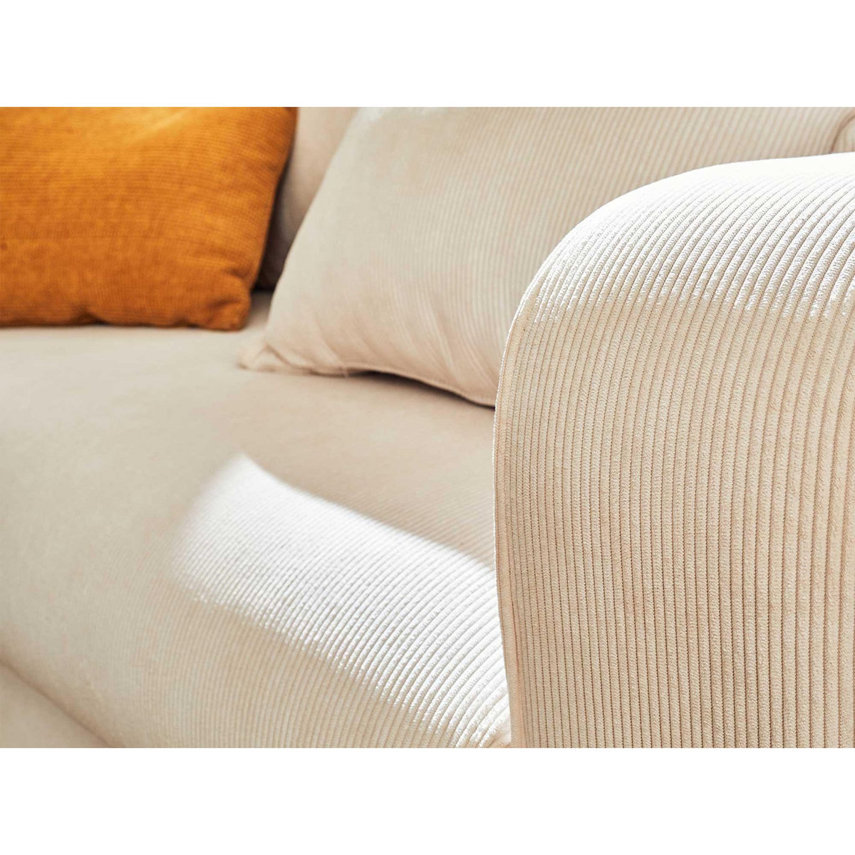 LISA DESIGN Albane - canapé 3 places - convertible avec coffre - en velours côtelé