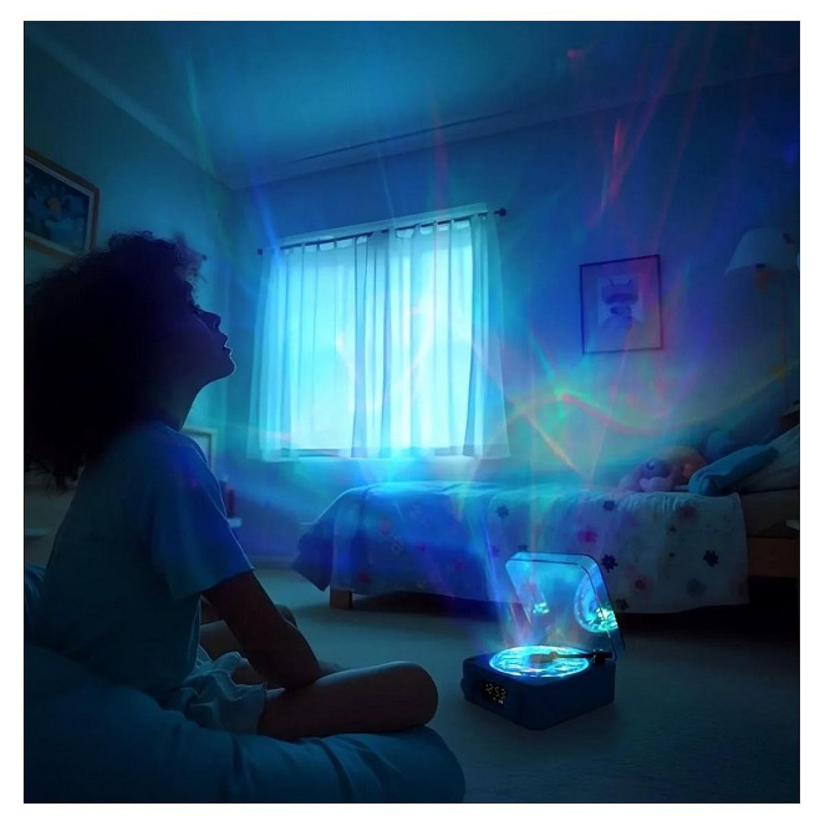 LITTLE L Veilleuse Tourne-disque Sensoriel Magic Wave DEEP RELAX -