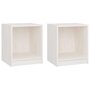 Voir la diapositive 2 : VIDAXL Tables de chevet 2 pcs Blanc 35,5x33,5x41,5 cm Pin massif