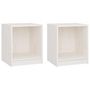 Voir la diapositive 2 : VIDAXL Tables de chevet 2 pcs Blanc 35,5x33,5x41,5 cm Pin massif