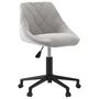 Voir la diapositive 2 : VIDAXL Chaise pivotante de bureau Gris clair Velours