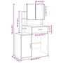 Voir la diapositive 6 : VIDAXL Coiffeuse avec armoire blanc 80x35x132 cm