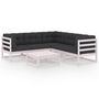 Voir la diapositive 2 : VIDAXL Salon de jardin 6 pcs avec coussins Bois de pin massif