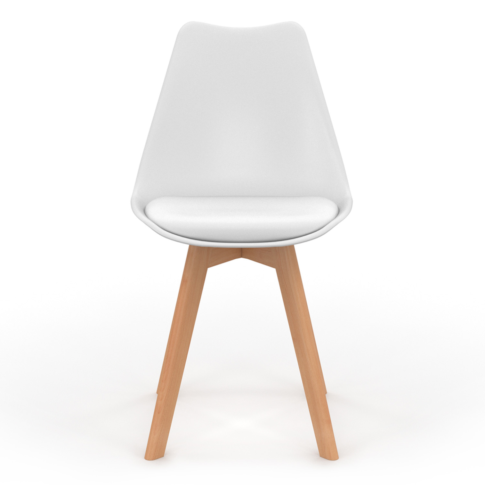 Voir la diapositive 3 : ID MARKET Lot de 6 chaises scandinaves sara blanches pour salle à manger