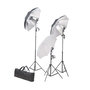 Voir la diapositive 4 : VIDAXL Kit de studio photo avec lampes toile de fond et reflecteur