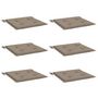 Voir la diapositive 3 : VIDAXL Coussins de chaise jardin lot de 6 taupe 50x50x3cm tissu oxford