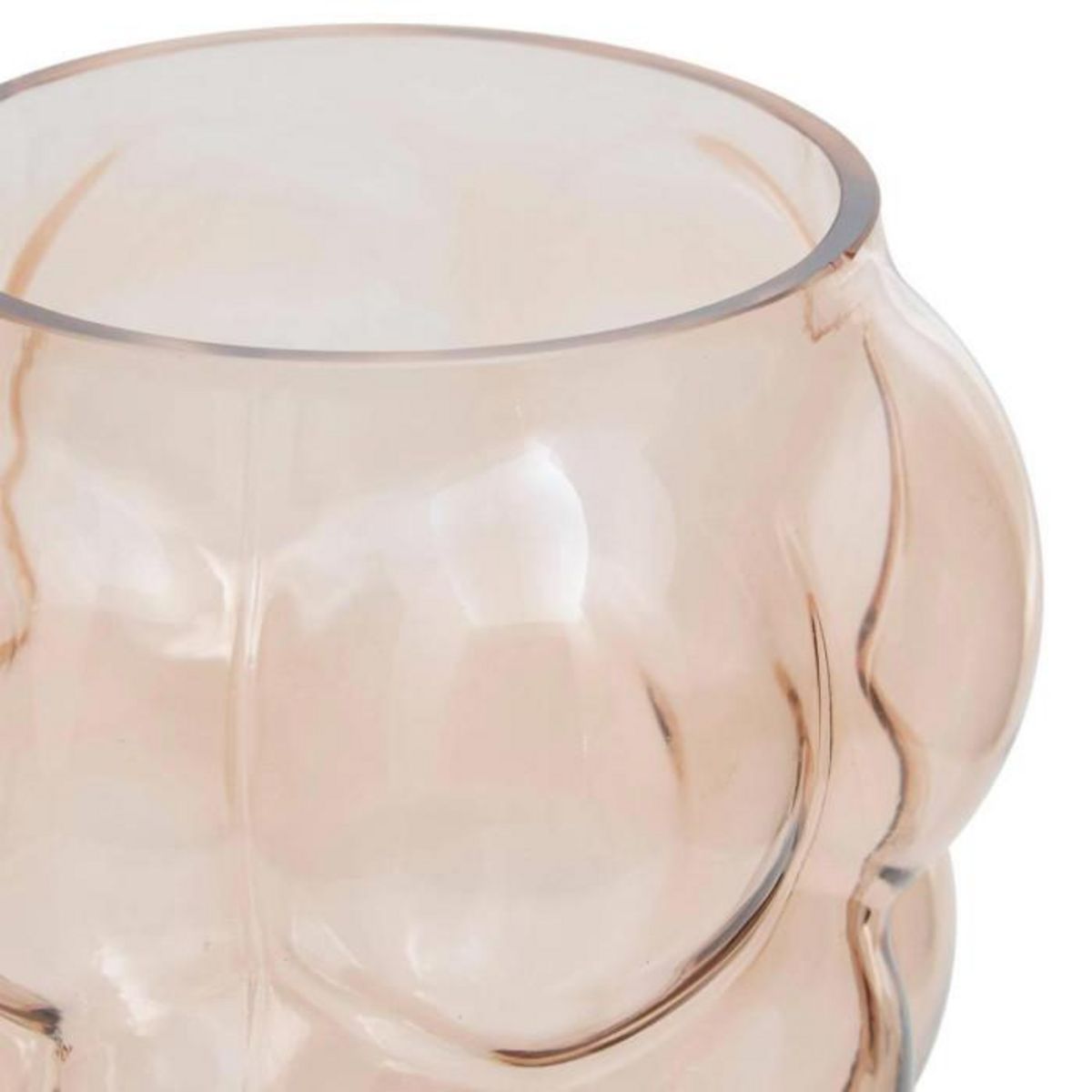 ATMOSPHERA Vase en Verre Soufflé  Edia  18cm Rose Clair