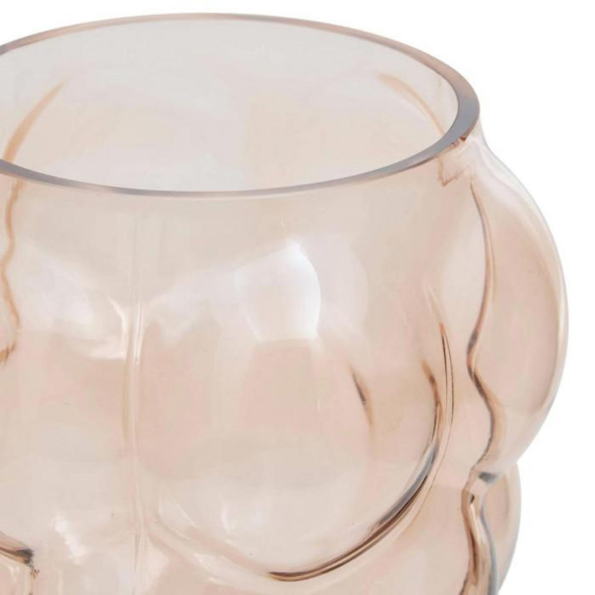 ATMOSPHERA Vase en Verre Soufflé  Edia  18cm Rose Clair