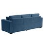 Voir la diapositive 5 : BEST MOBILIER Cyrus - canapé droit 3 places convertible en velours côtelé