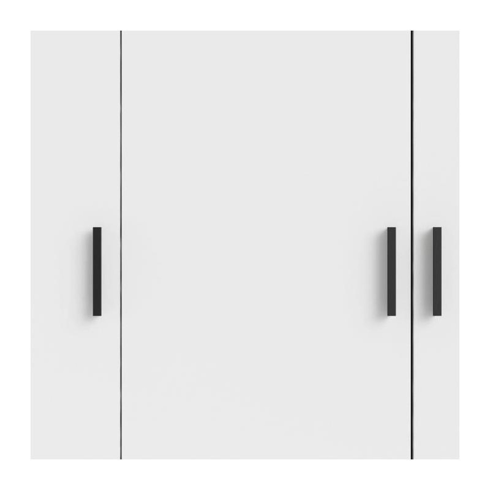 Voir la diapositive 6 : TVILUM Armoire VEGA - Décor Blanc mat - 4 portes + 3 tiroirs - L 195,5 x P 49,6 x H 200,4 cm - TVILUM