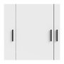 Voir la diapositive 6 : TVILUM Armoire VEGA - Décor Blanc mat - 4 portes + 3 tiroirs - L 195,5 x P 49,6 x H 200,4 cm - TVILUM