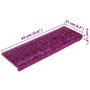 Voir la diapositive 6 : VIDAXL Tapis d'escalier 15 pcs 65x21x4 cm Violet