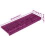 Voir la diapositive 6 : VIDAXL Tapis d'escalier 15 pcs 65x21x4 cm Violet