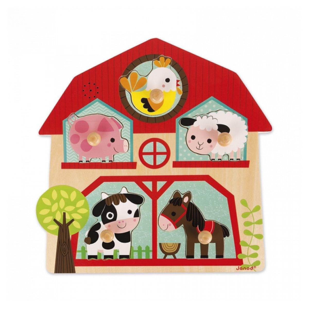 Juratoys-Janod JANOD Puzzle Musical Les Copains de la Ferme