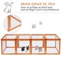 Voir la diapositive 4 : PAWHUT Clapier cage à lapins extérieur intérieur 2 portes supérieures 181L x 100l x 48H cm bois massif pin