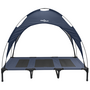 Voir la diapositive 4 : VIDAXL Lit surélevé pour chien avec toit amovible bleu marine XL acier
