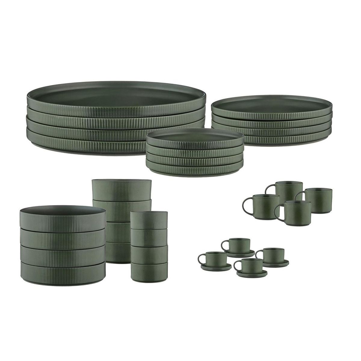 BJORN Service Complet SCANDI - 36 pièces - Olive