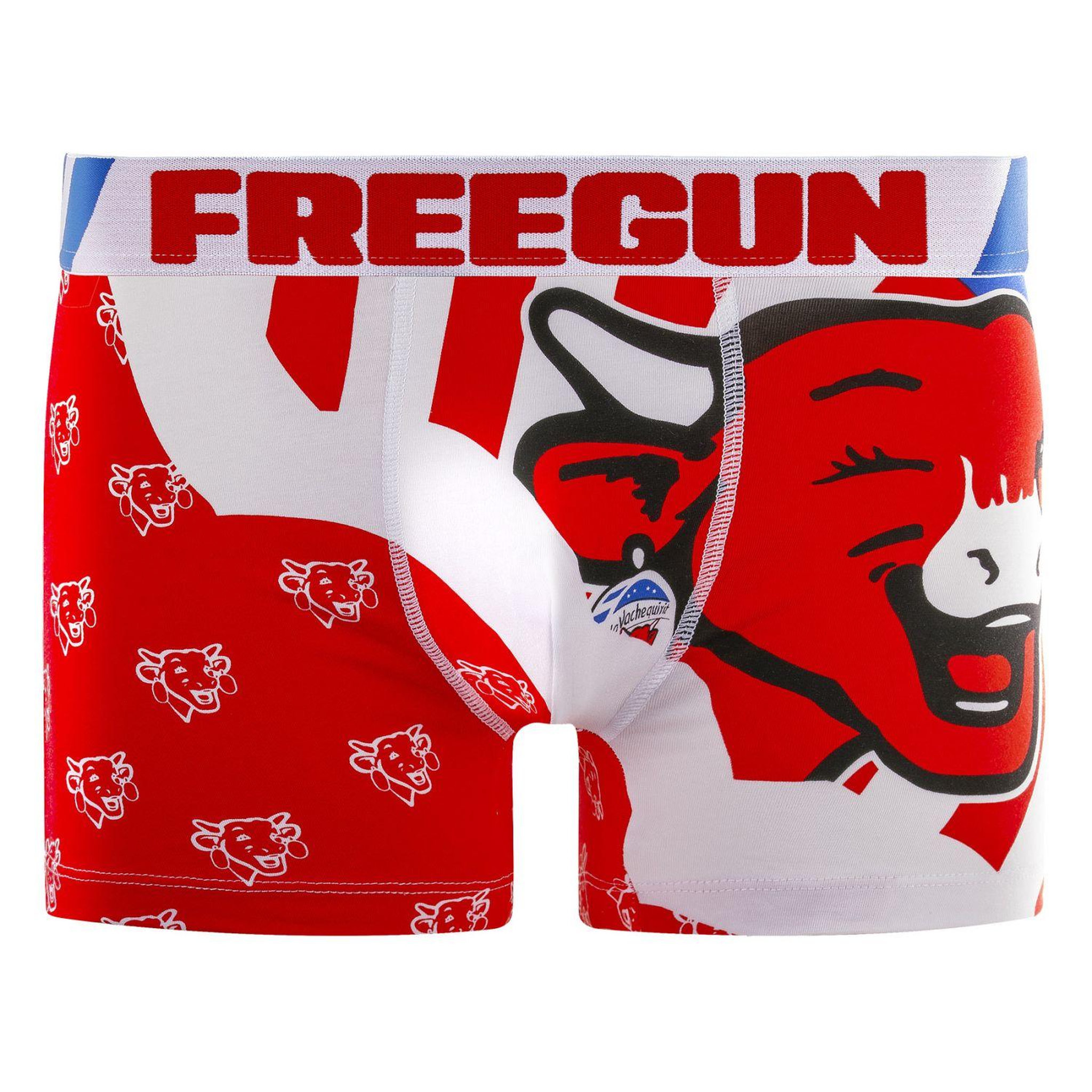 Voir la diapositive 6 : FREEGUN Lot de 4 boxers homme en coton la Vache qui Rit