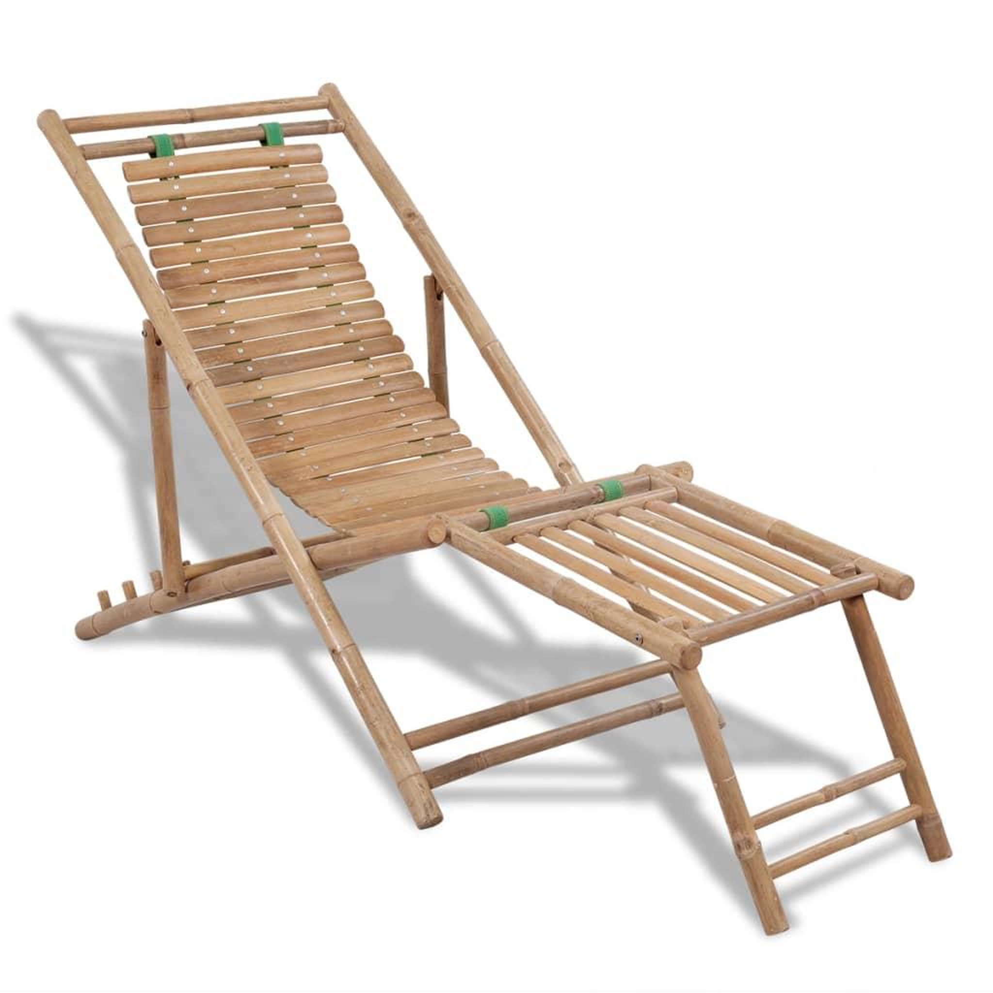 VIDAXL Chaise de terrasse d'exterieur avec repose-pied Bambou