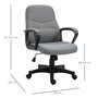 VINSETTO Vinsetto Chaise de bureau fauteuil bureau massant pivotant hauteur réglable tissu lin gris
