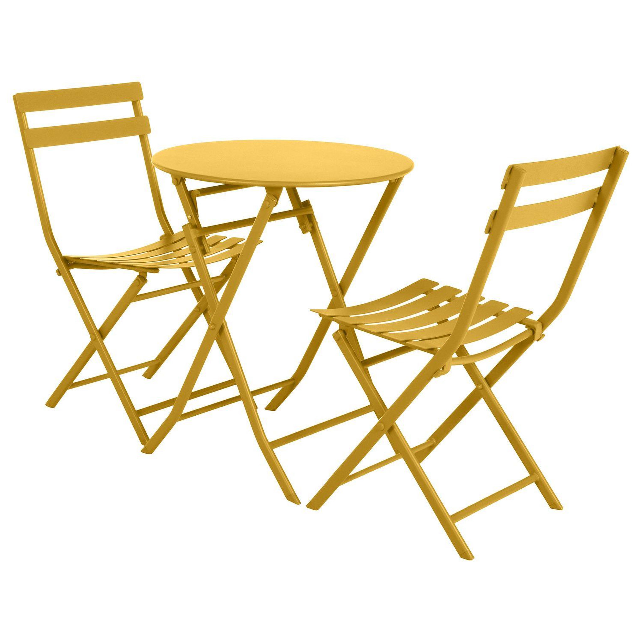 Voir la diapositive 3 : HESPERIDE Table de jardin pliante ronde greensboro - 2 places