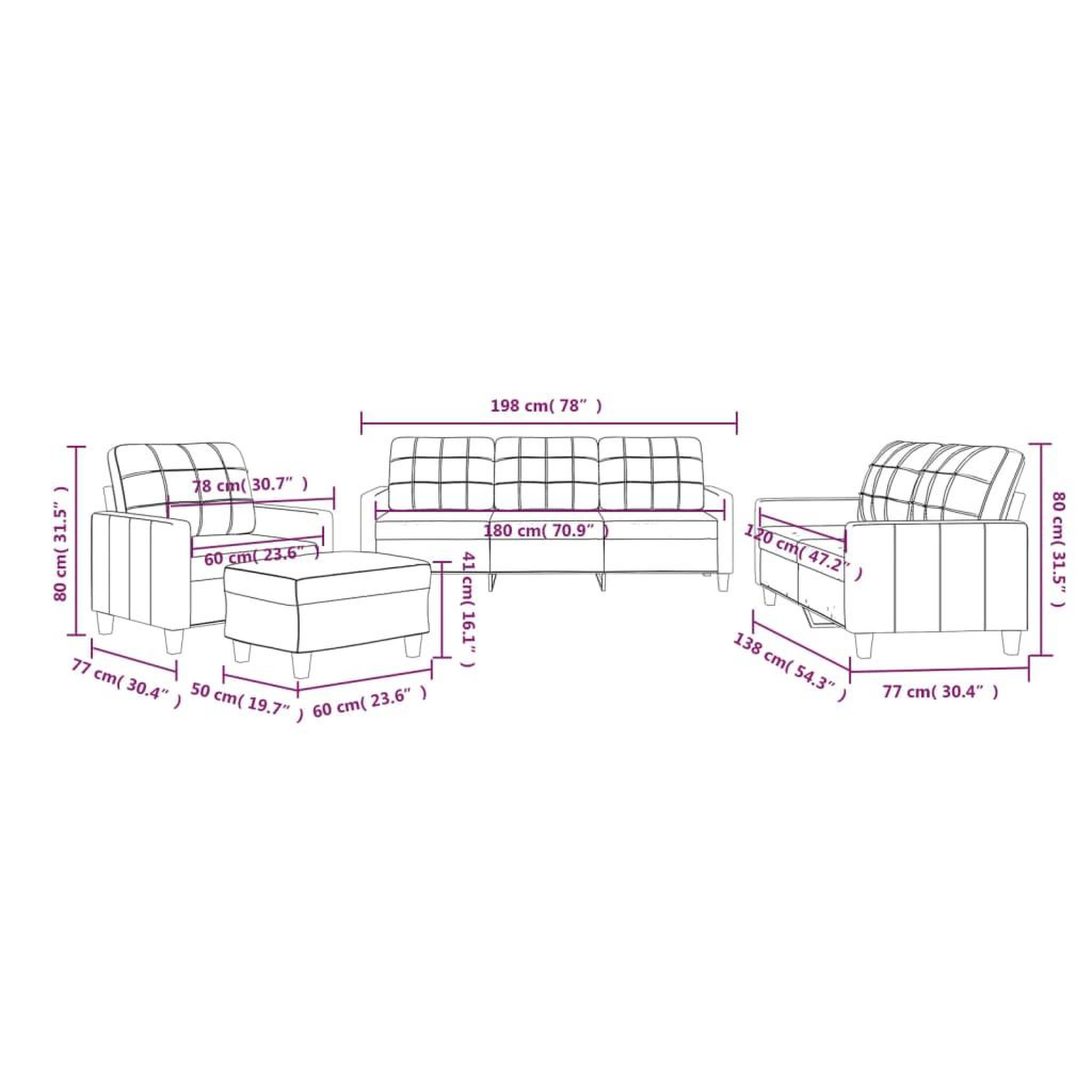 Voir la diapositive 6 : VIDAXL Ensemble de canapes 4 pcs avec coussins Noir Similicuir