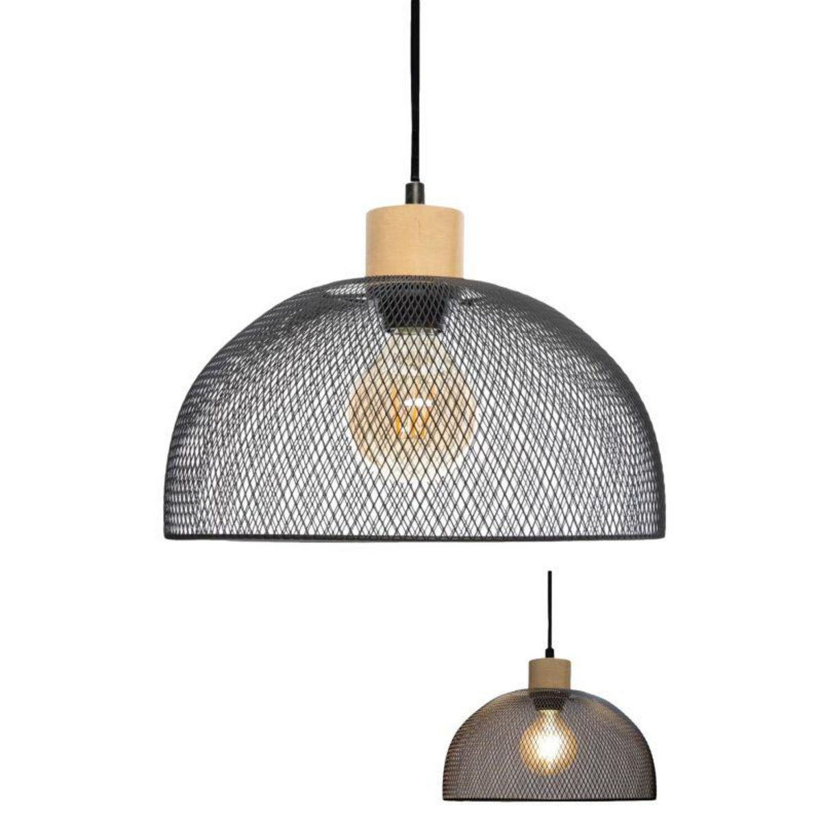 ATMOSPHERA Suspension  Sam  noir métal Diamètre 30 cm d'Atmosphera