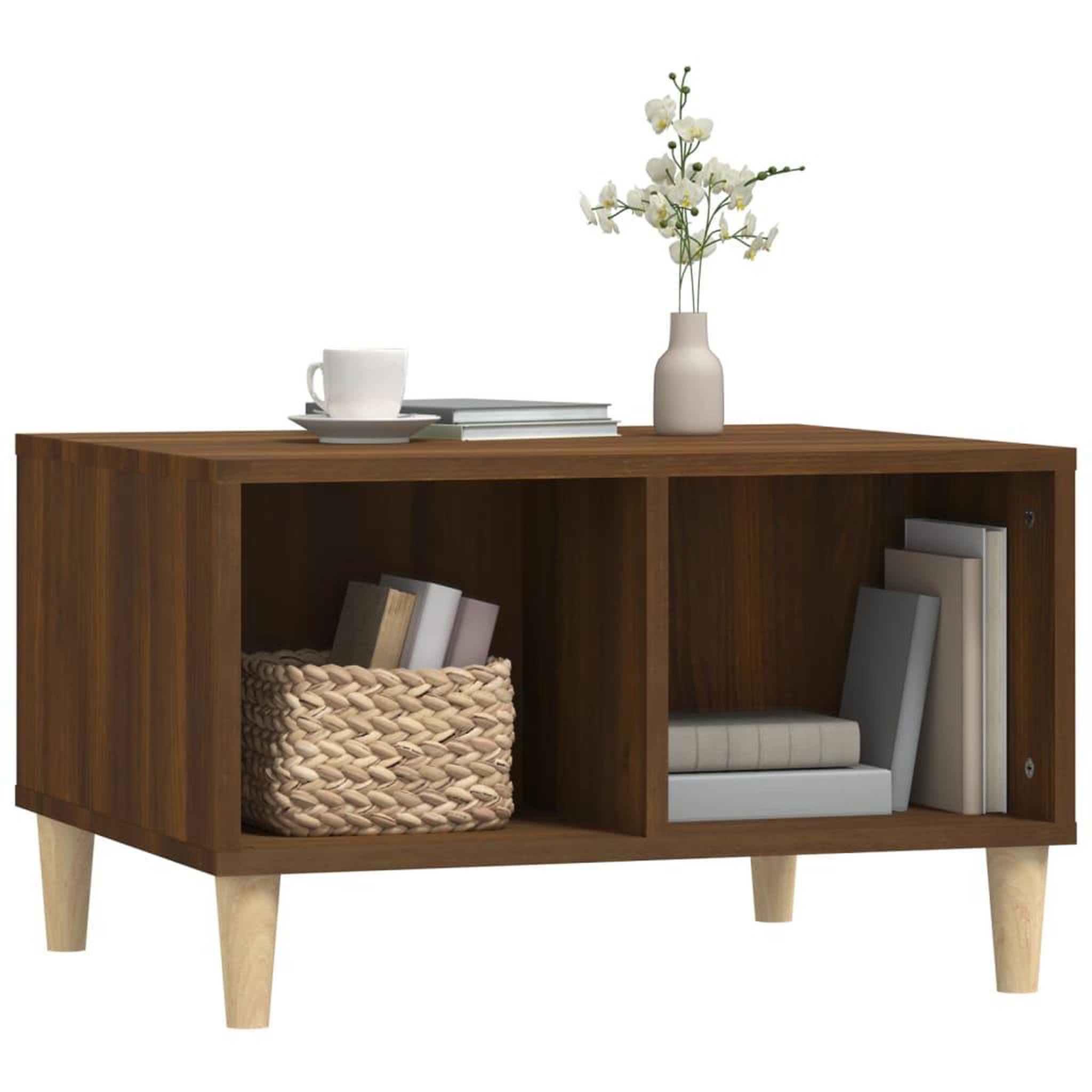 Voir la diapositive 4 : VIDAXL Table basse Chene marron 60x50x36,5 cm Bois d'ingenierie