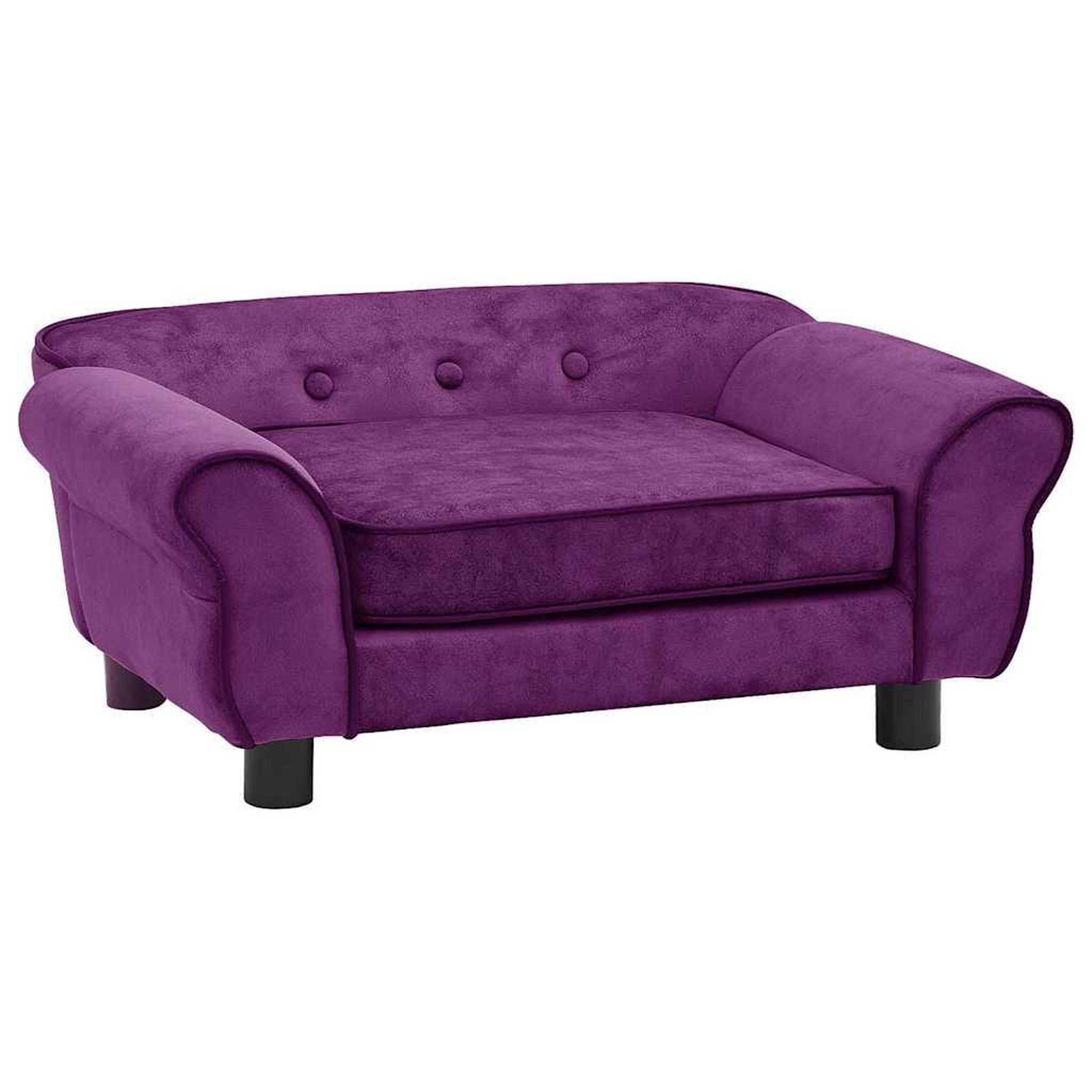VIDAXL Canape pour chien bordeaux 72x45x30 cm peluche