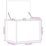Voir la diapositive 6 : VIDAXL Boîte de rangement gris beton 60x42x46 cm bois d'ingenierie