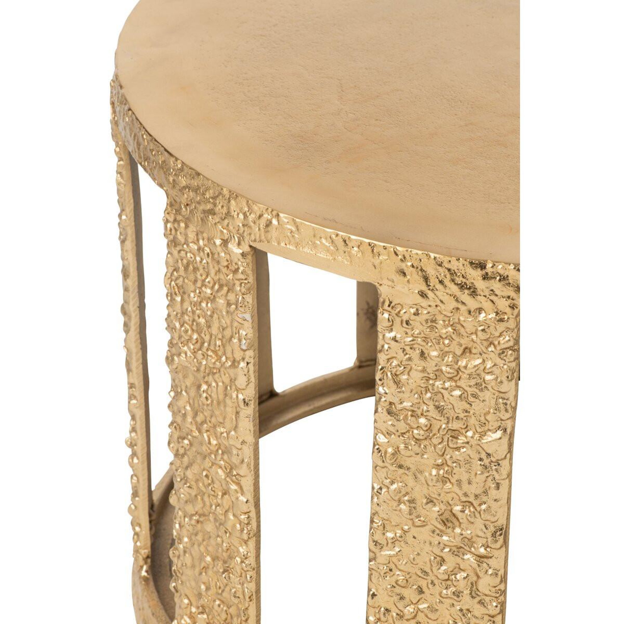 Voir la diapositive 2 : J-LINE Table Basse Design en Aluminium  Gwen  60cm Doré