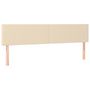 Voir la diapositive 4 : VIDAXL Tete de lit a LED Creme 200x5x78/88 cm Tissu