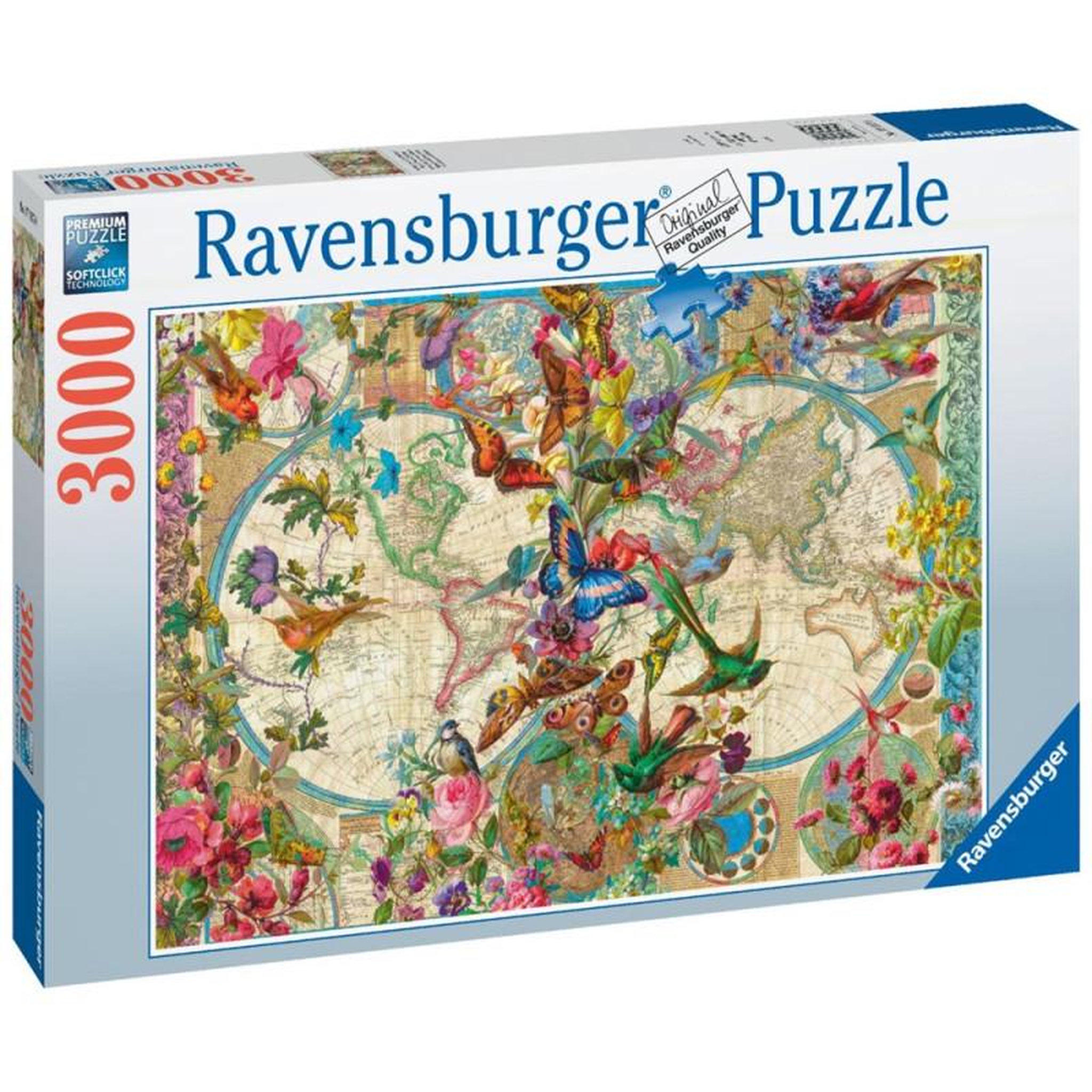 RAVENSBURGER Puzzle Ravensburger Carte de la flore et de la faune 3000 pièces