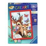 RAVENSBURGER Peinture par numero enfant des 9 ans - CreArt Kids - 18x24cm - Bambi bebe