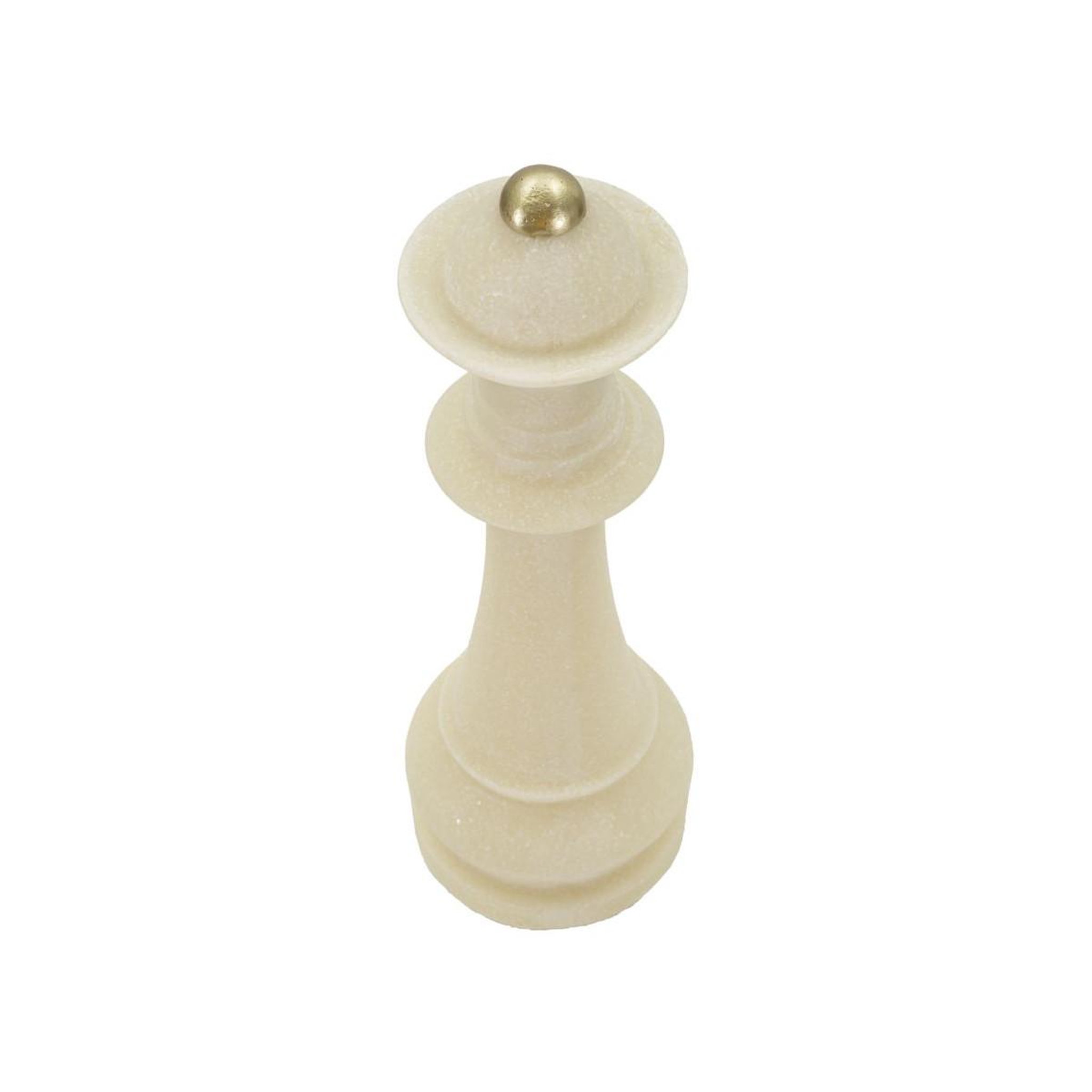 Voir la diapositive 2 : Paris Prix Pièce d'échec déco reine  quarzy  36cm blanc