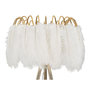 Voir la diapositive 2 : Paris Prix Lampadaire Imitation Plume  Stand  147cm Or & Blanc
