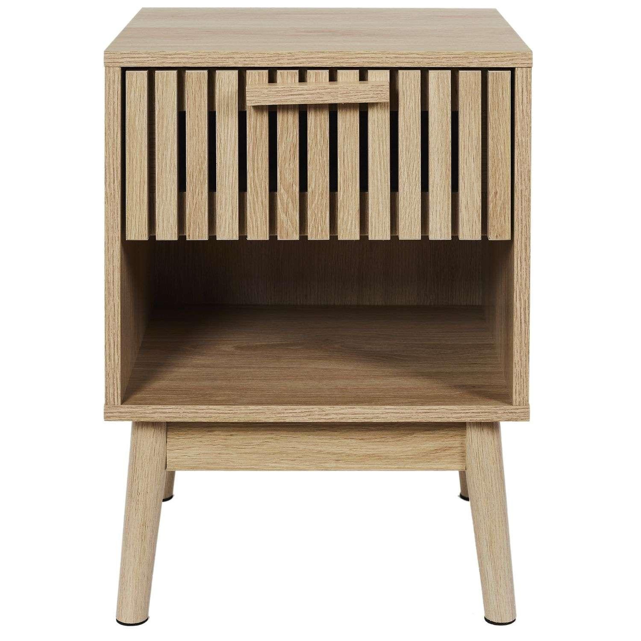 Voir la diapositive 2 : TOILINUX Lot de 2 tables de chevet 1 tiroir saulk en bois - marron